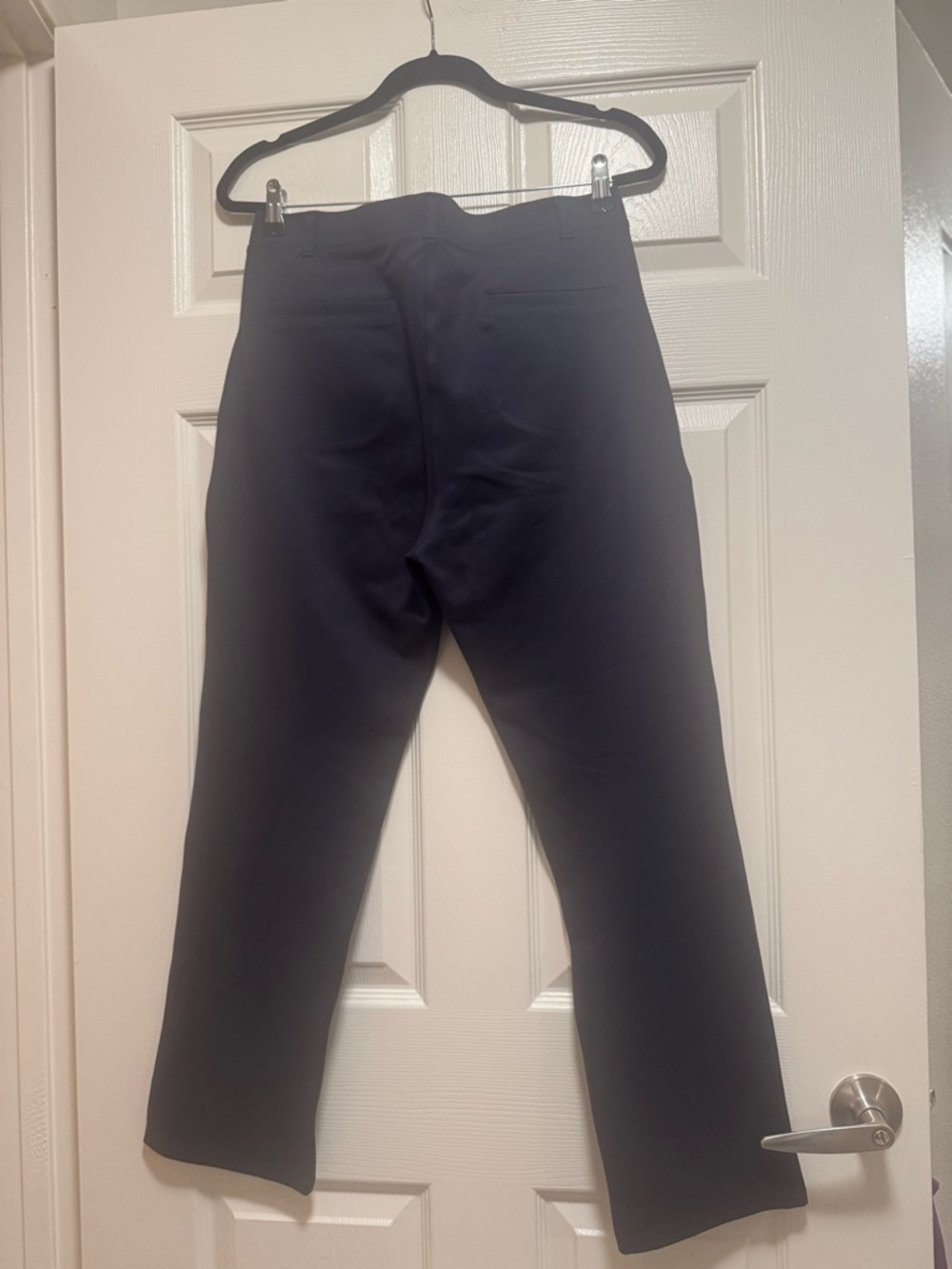 Quince Navy Ultra-Stretch Straight-Leg Ponte Pants - Picture 9 of 15